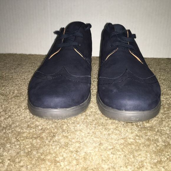 Clarks Atrisan Unstructured Blue Suede Oxford Lace Up Shoes Woman’s 8 - Picture 3 of 11